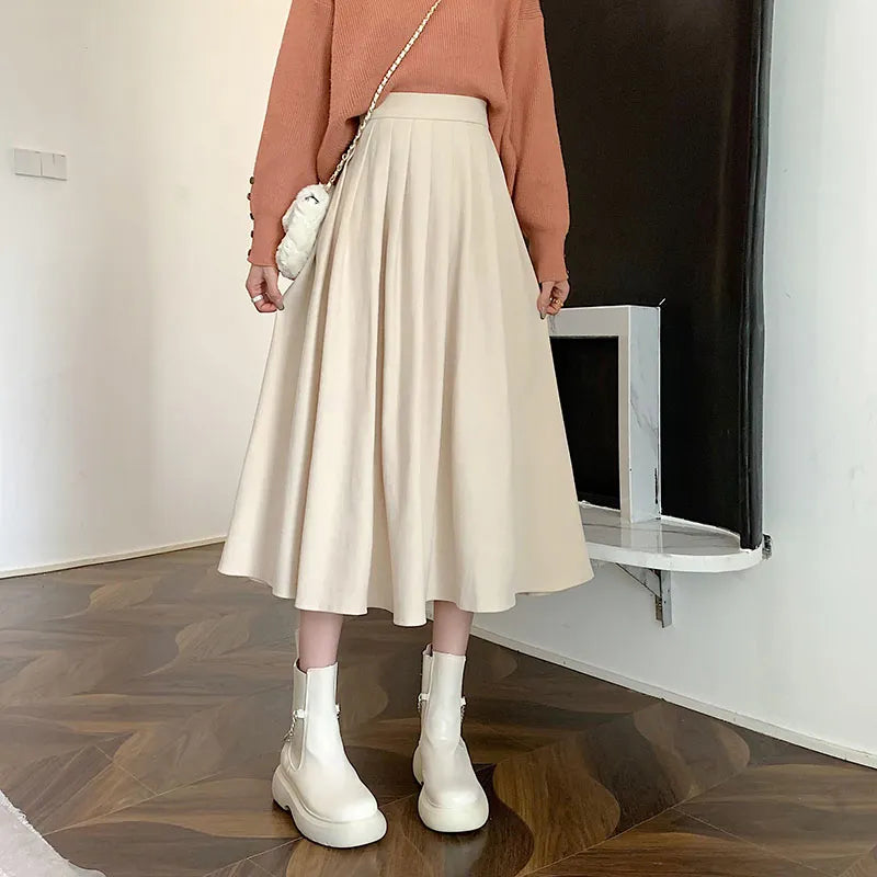 HIGH WAIST PLEATED SKIRT