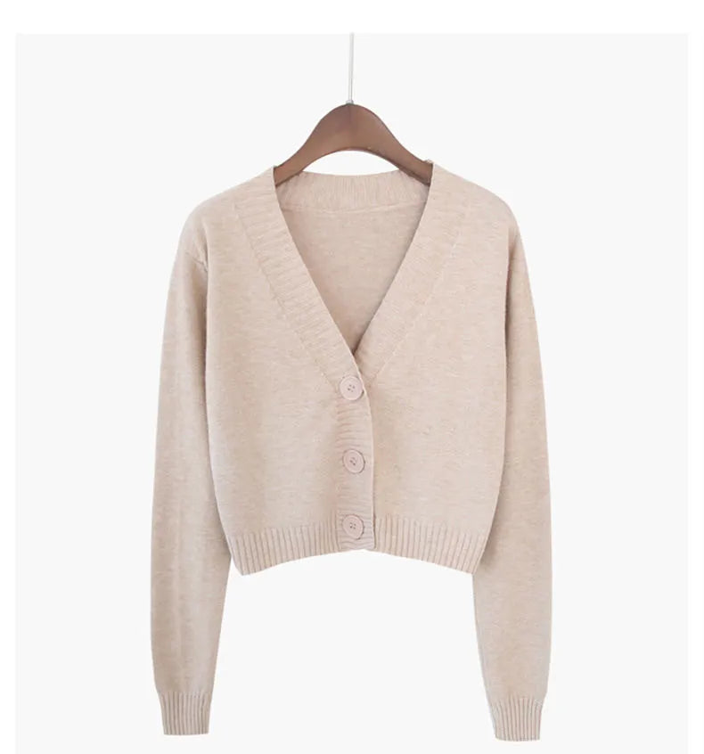 V NECK CARDIGAN