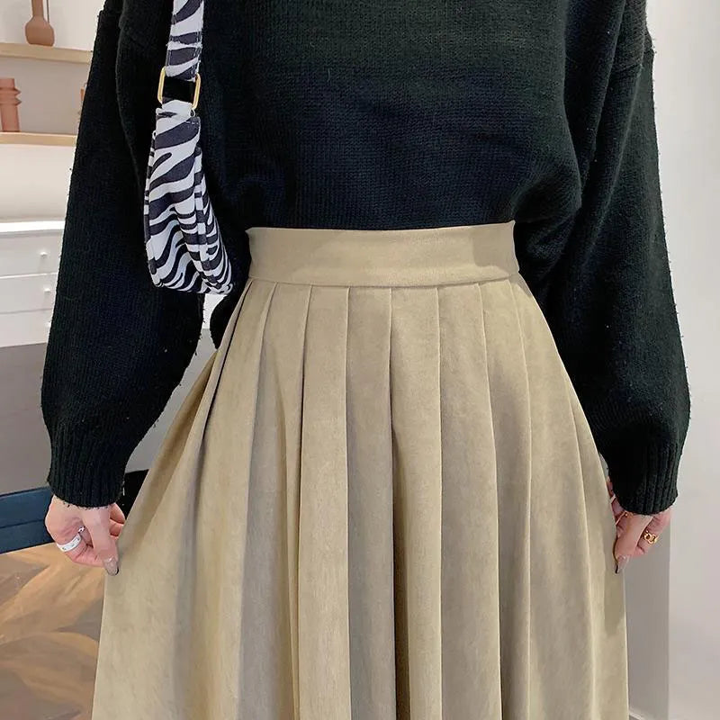 HIGH WAIST PLEATED SKIRT