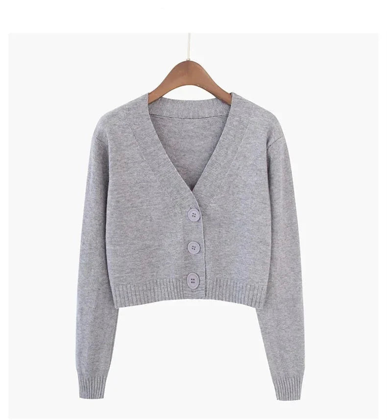 V NECK CARDIGAN