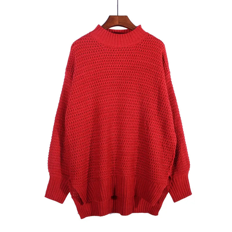 MOCK NECK CASUAL PULLOVER